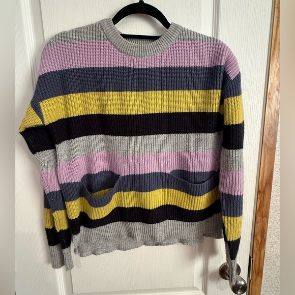 Blush & Bloom Sweaters - Colorful Striped Crewneck Sweater